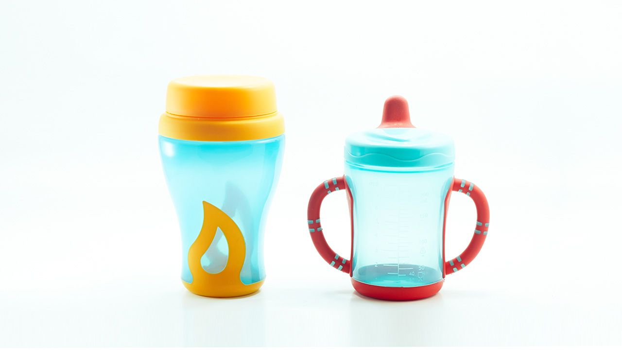 Food Grade Double Injection Multi Colors Kids Cup
